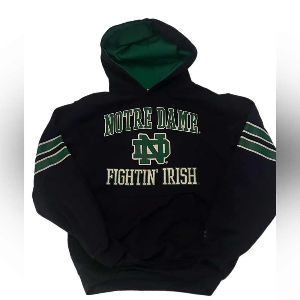 Colosseum Black and Green Notre Dame Hoodie